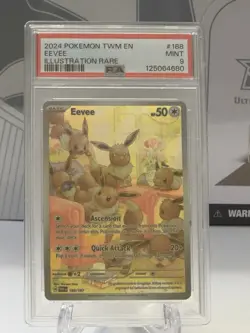 Eevee Twilight Masquerade Illustration Rare #188/167 PSA 9 MINT Pokemon Card - Image 1