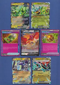 Pokemon Rare Holo EX Card Bundle - Ogerpon, Ho-oh V, Dragapult, Secret RARE FA - Image 1