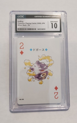 1999 Pokemon Silver Deck Japanese Playing Card 2 Diamonds Koffing #109 Gem 10 - Image 2