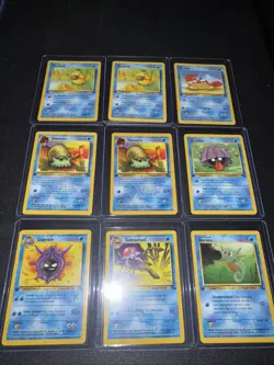 Pokemon 9 Card Lot Vintage Fossil 1st Edition! Psyduck Krabby Horsea - Image 1