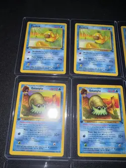 Pokemon 9 Card Lot Vintage Fossil 1st Edition! Psyduck Krabby Horsea - Image 2