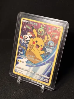 Pokemon TCG Pikachu SWSH020 Sword & Shield Promo Card Holo, Near Mint Condition - Image 2