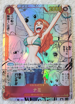 ART CARD ~ One Piece NAMI Manga Alt Art Textured Japanese ~ Luffy Zoro Boa Robin - Image 1