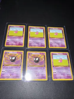 Pokemon 6 Card Lot Vintage Fossil 1st Edition! Slowpoke Gaslty - Image 1