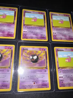 Pokemon 6 Card Lot Vintage Fossil 1st Edition! Slowpoke Gaslty - Image 3