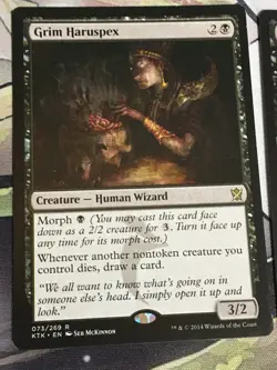 C5075 MAGIC MTG KHANS OF TARKIR GRIM HARUSPEX RETRIBUTION OF THE ANCIENTS R LP - Image 2