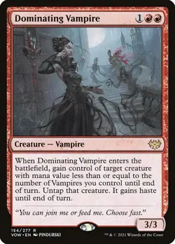 MTG-NM- Innistrad: Crimson Vow-Dominating Vampire-154 - Image 1