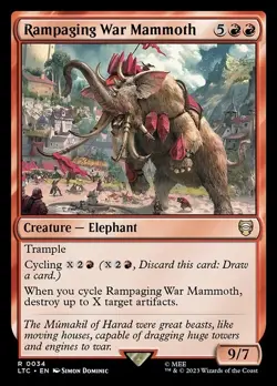MTG-NM-Commander: The Lord of the Rings-Rampaging War Mammoth-0034 - Image 1