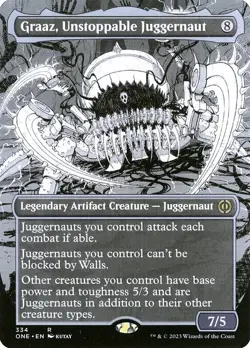 MTG-NM-Phyrexia: All Will Be One-Graaz, Unstoppable Juggernaut (Borderless)-334 - Image 1