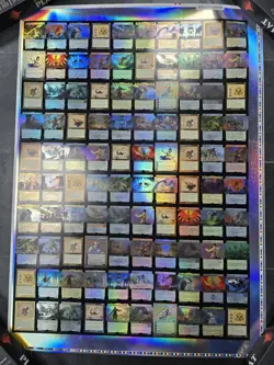MTG Magic The Gathering Brothers War Borderless Foil Mythic & Rares Uncut Sheet - Image 1