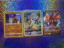 Pokemon TCG Galarian Zapdos: Ultra Rare 080/198 V; Promo SWSH283; Holo 082/203 - Image 1