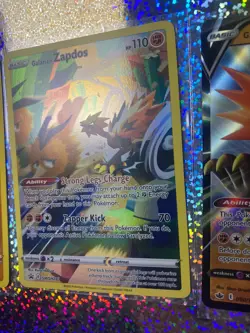 Pokemon TCG Galarian Zapdos: Ultra Rare 080/198 V; Promo SWSH283; Holo 082/203 - Image 4