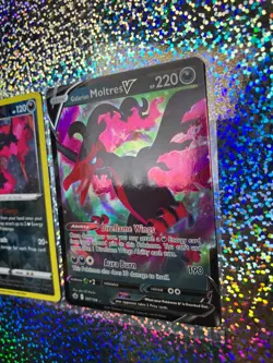 Pokemon TCG Galarian Moltres: Ultra Rare 097/198 V; Reverse Holo 093/203 - Image 3