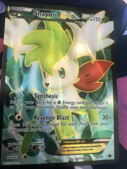 Pokemon TCG Shaymin EX 94/99 Full Art Rare Next Destinies DAMAGED - Image 2