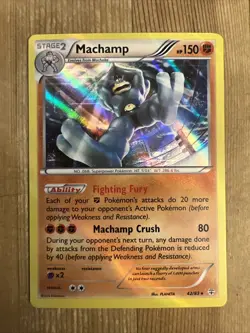 Pokemon TCG Machamp Generations 42/83 Holo Holo Rare Holo bleed NM - Image 1