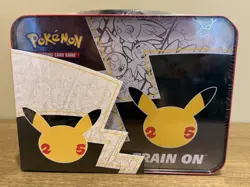 Pokemon TCG Celebration 25th Anniversary Chest/ Lunch Box Tin Sealed IMPERFECT - Image 3