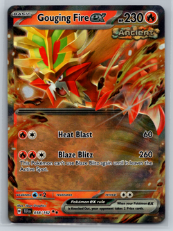 Gouging Fire ex Pokemon SV Temporal Forces Double Rare 038/162 Ancient - Image 1