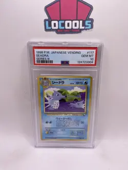 PSA 10 Pokemon 1998 Japanese Vending Series 3 Seadra #117 - Image 1