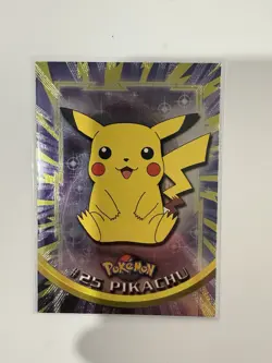 Pokemon Pikachu #25 Holo Topps TV 1999 Black Logo RARE SILVER HOLO - Image 1