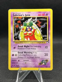Pokemon TCG Gym Heroes Sabrina’s Jynx Non Holo Uncommon 59/132 LP - Image 1