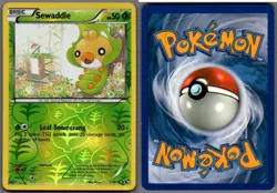 2011 Pokemon, B&W Noble Victories, #1/101 Sewaddle, Reverse Holo Common - Image 1