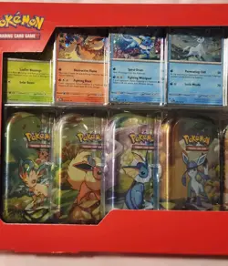 Pokemon TCG Prismatic Evolutions Costco Mini Tins 8 Pack w Promos - Image 3