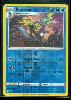 Pokemon - INTELEON 059/202 Sword & Shield - RARE Rev Holo - NM/M - New - Image 1