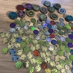 Lot Of 192 Pokemon Coins - Regular And Jumbo (All Official Coins)! - Image 1