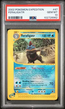 2002 POKEMON EXPEDITION #47 FERALIGATR PSA 10 - Image 1