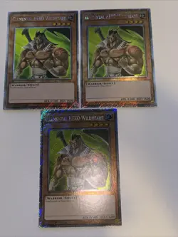 3x Yugioh! Elemental HERO Wildheart - RA03-EN157 - Platinum Secret Rare Playset - Image 1