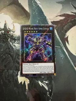 Yugioh D/D/D Wave High King Caesar Platinum Secret Rare RA04 - Image 1