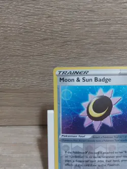 Moon & Sun Badge 151/203 Reverse Holo Evolving Skies Pokemon Card - Image 2