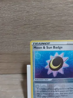 Moon & Sun Badge 151/203 Reverse Holo Evolving Skies Pokemon Card - Image 3