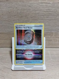 Earthen Seal Stone 154/195 Holo Rare Silver Tempest Pokemon Card - Image 1