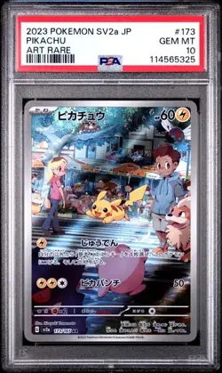 PSA 10 Pikachu Art Rare AR 173/165 Pokemon Card 151 Japanese SV2a Pokemon TCG - Image 1