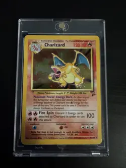 Pokemon 2000 Base Set 2 Charizard Trading Card 4/130 Holo - Image 1