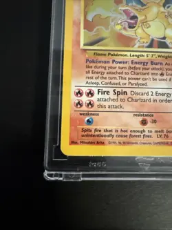 Pokemon 2000 Base Set 2 Charizard Trading Card 4/130 Holo - Image 5