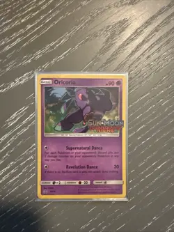 Oricorio SM19 Guardians Rising STAFF Prerelease Holo Rare Promo Pokemon Card - Image 1