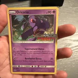 Oricorio SM19 Guardians Rising STAFF Prerelease Holo Rare Promo Pokemon Card - Image 2