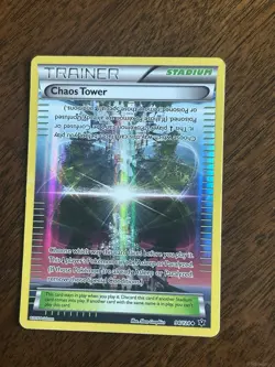 Chaos Tower 94/124 Fates Colide Trainer Reverse Holo Pokemon Card 2016 - Image 1