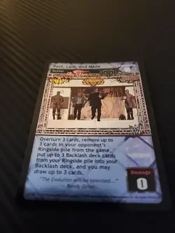 WWE Raw Deal CCG Paid Laid and Made 102/181 Rare Foil Card - Image 1
