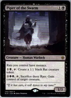 Piper of the Swarm - 100 - Throne of Eldraine - Magic MTG - NM - B3G1 - Image 1