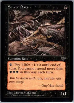 Sewer Rats - - Mirage - Magic MTG - NM - B3G1 - Image 1