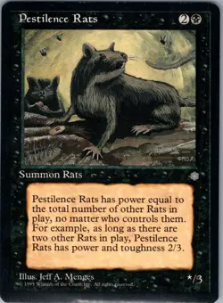 Pestilence Rats - - Ice Age - Magic MTG - NM - B3G1 - Image 1