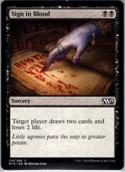 Sign in Blood - 114 - Magic 2015 (M15) - Magic MTG - NM - B3G1 - Image 1