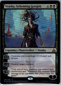 Vraska, Scheming Gorgon - 197 - Rivals of Ixalan - Magic MTG - NM - B3G1 - Image 1