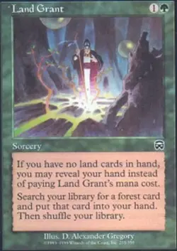 4x MTG Land Grant, Light Play, English Mercadian Masques - Image 1