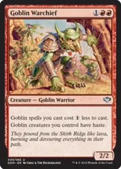 4x MTG Goblin Warchief, NM-Mint, English Duel Decks: Speed vs. Cunning - Image 1