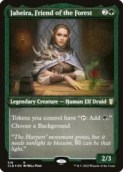 Jaheira, Friend of the Forest - Foil Etched CLB LP MTG - Image 1