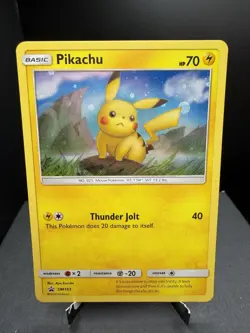 Pokemon TCG Sun & Moon Pikachu SM183 Black Star Promo Cosmos Holo SWIRL NM! - Image 1